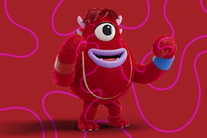 A picture of our red Tennisable Slice, the fun one.