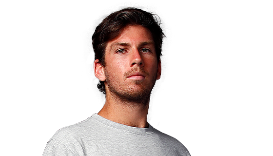 A headshot of British tennis player Cameron Norrie. 