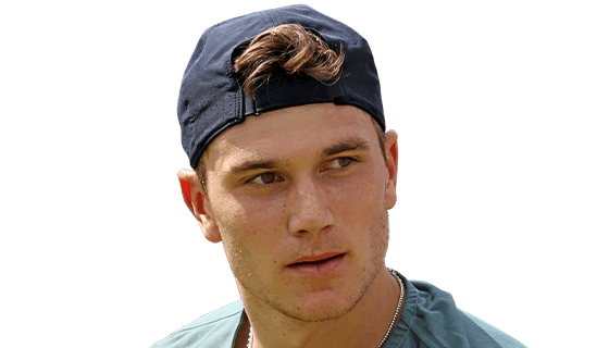 A headshot of tennis player Jack Draper.