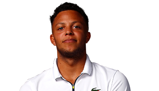 A headshot of British tennis player Jay Clarke.