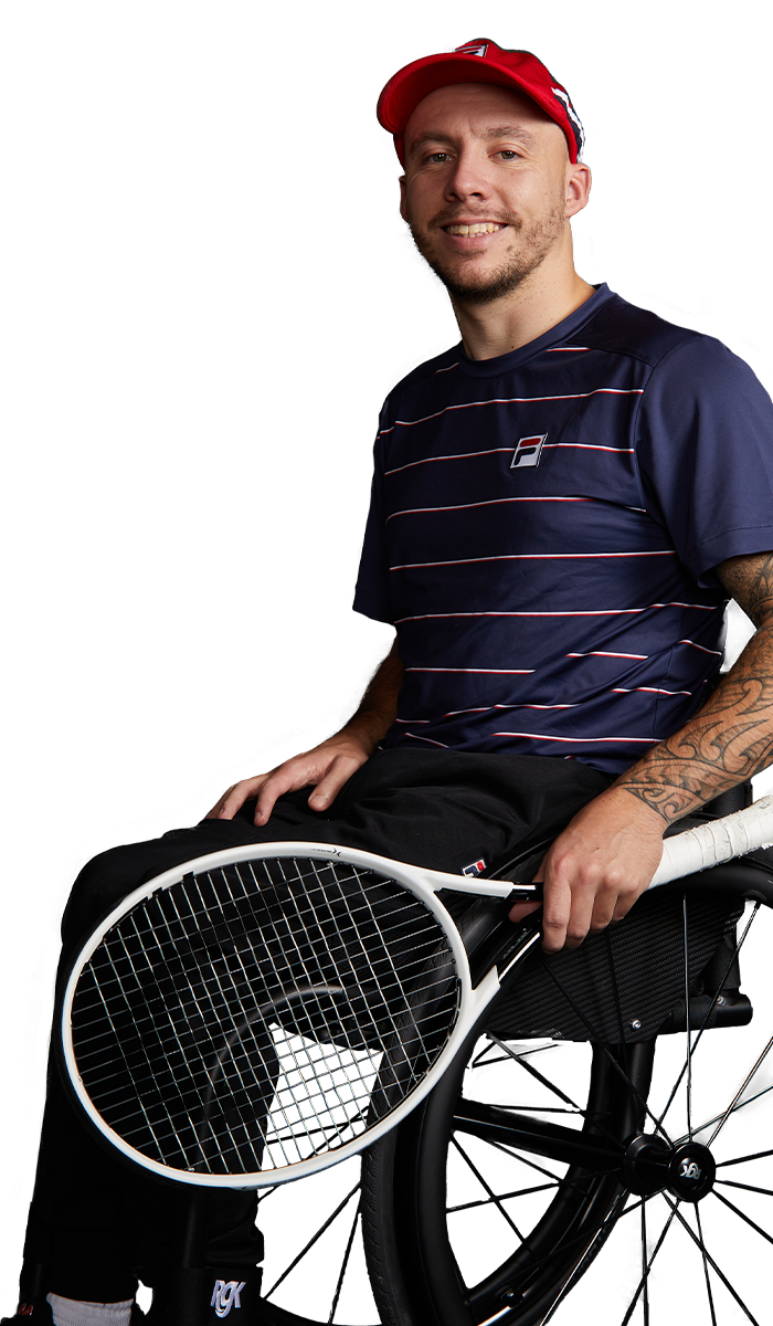British wheelchair tennis player Andy Lapthorne.