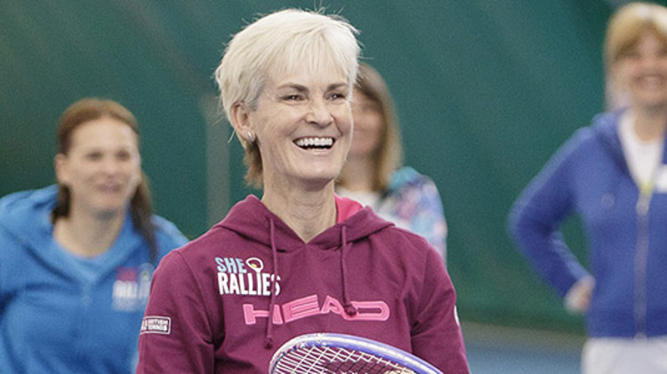 Judy Murray laughing at 2017 She Rallies Activator Training